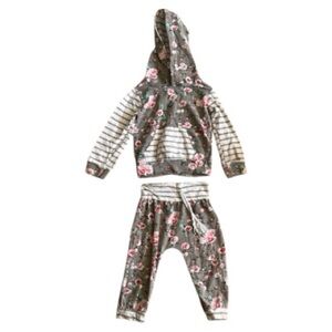 Kids Tales Toddler Girls Sweat Pants and Sweatshirt Set- Size 2T